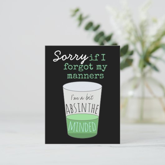 Ein bisschen Absinthe Minded Postkarte (Stehend Vorderseite)