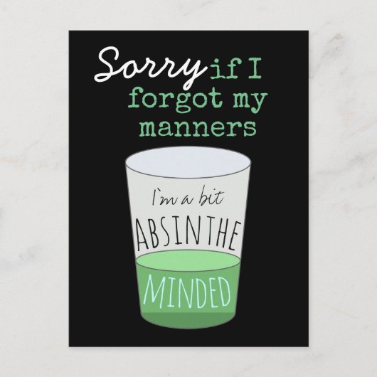 Ein bisschen Absinthe Minded Postkarte (Vorderseite)