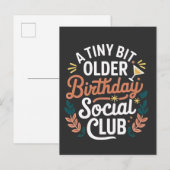 Ein bisschen älter als Geburtstagskklub Einladungspostkarte (Vorne/Hinten)