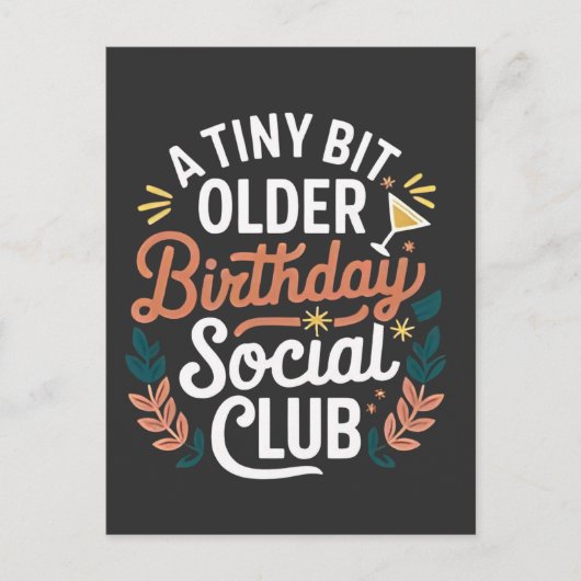 Ein bisschen älter als Geburtstagskklub Einladungspostkarte (Vorderseite)