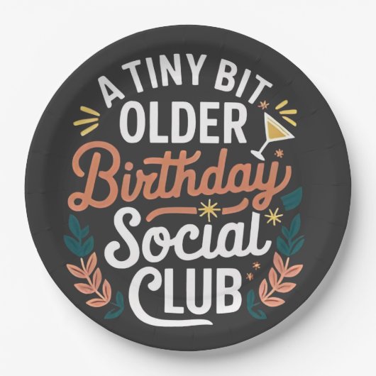 Ein bisschen älter als Geburtstagskklub Pappteller (Vorderseite)