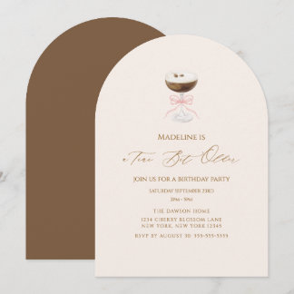Ein bisschen älter Espresso Martini gestreifter Ge Einladung