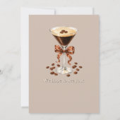 Ein bisschen älter Martini Espresso Brauner Bogen Einladung (Rückseite)