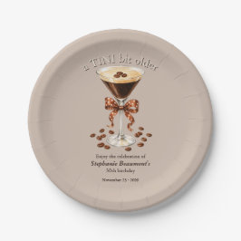Ein bisschen älter Martini Espresso Brauner Bogen  Pappteller