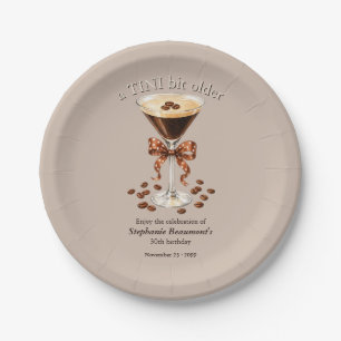 Ein bisschen älter Martini Espresso Brauner Bogen Pappteller