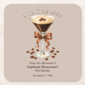 Ein bisschen älter Martini Espresso Brauner Bogen Rechteckiger Pappuntersetzer (Vorderseite)