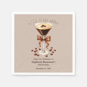 Ein bisschen älter Martini Espresso Brauner Bogen Serviette