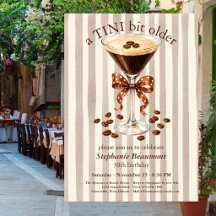 Ein bisschen älter Martini Espresso Streifen Schle
