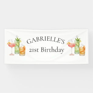 Ein bisschen älter Martini Happy 21. Geburtstag Banner
