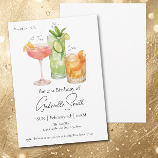 Ein bisschen älter Martini Happy 21. Geburtstag Einladung