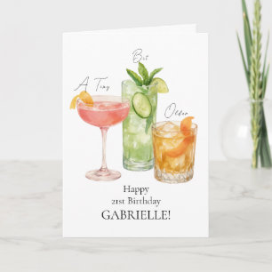Ein bisschen älter Martini Happy 21. Geburtstag Karte