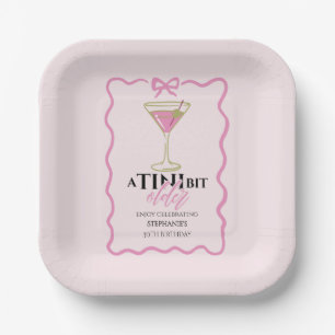 Ein bisschen älter Martini Süße rosa Umrandung Geb Pappteller
