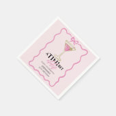 Ein bisschen älter Martini Süße rosa Umrandung Geb Serviette (Ecke)