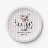 Ein bisschen älter Pink Martini Geburtstag Pappteller (Vorderseite)