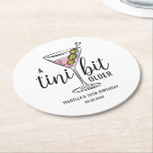 Ein bisschen älter Pink Martini Geburtstag Runder Pappuntersetzer (Angewinkelt)