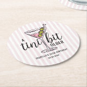 Ein bisschen älter Pink Martini Geburtstag Runder Pappuntersetzer (Angewinkelt)