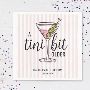 Ein bisschen älter Pink Martini Geburtstag Serviette