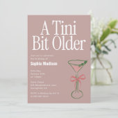 Ein bisschen älter Retro Geburtstag Einladung (Stehend Vorderseite)