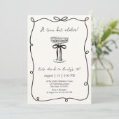 Ein bisschen älter, von Hand gezeichnete Geburtsei Einladung (Stehend Vorderseite)