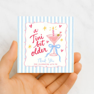Ein bisschen älter - Whimsical Martini Geburtstag Geschenkanhänger
