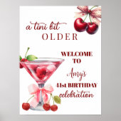 Ein bisschen älterer Cherry Martini zum 41. Geburt Poster (Vorne)