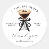 Ein bisschen älterer Espresso Martini Geburtstag Runder Aufkleber (Vorderseite)