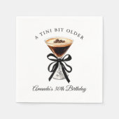 Ein bisschen älterer Espresso Martini Geburtstag Serviette (Vorderseite)