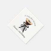Ein bisschen älterer Espresso Martini Geburtstag Serviette (Ecke)