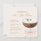 Ein bisschen älterer Espresso Martini gestreifter Einladung (Vorderseite)