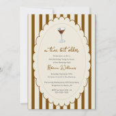 Ein bisschen älterer Espresso Martini Stripe Gebur Einladung (Vorderseite)