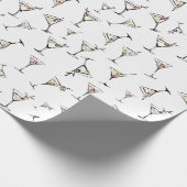 Ein bisschen älterer Martini-Cocktail Geburtstag Geschenkpapier (Ecke)