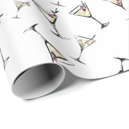 Ein bisschen älterer Martini-Cocktail Geburtstag Geschenkpapier