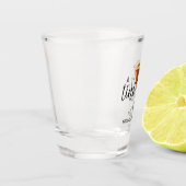 Ein bisschen älterer Martini-Cocktail-Themen-Gebur Schnapsglas (Links)