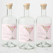 Ein bisschen älterer Martini Geburtstag Alkoholflaschenetikett (Flaschen)