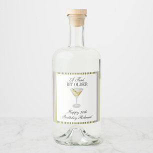 Ein bisschen älterer Martini Geburtstag Alkoholflaschenetikett