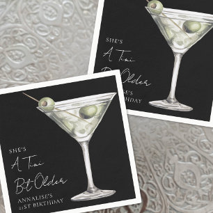 Ein bisschen älterer Martini Geburtstag Serviette