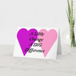 Ein bisschen ändern einen großen Unterschied Dankeskarte