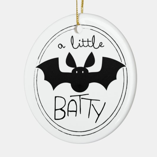 Ein bisschen Batty Keramikornament (Links)