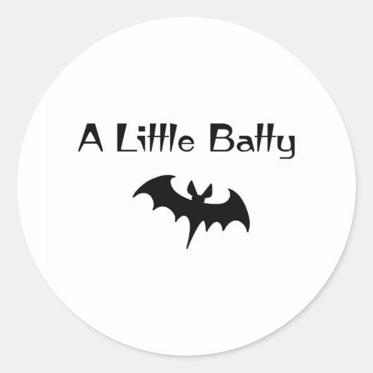 Ein bisschen Batty Runder Aufkleber (Vorderseite)