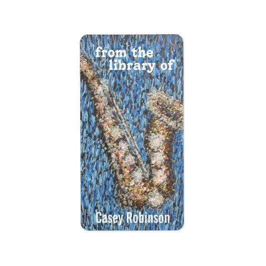 Ein bisschen blaues Buchzeichen Adressaufkleber (Vorne)