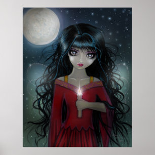 Ein bisschen Candlelight Fairy Poster Print