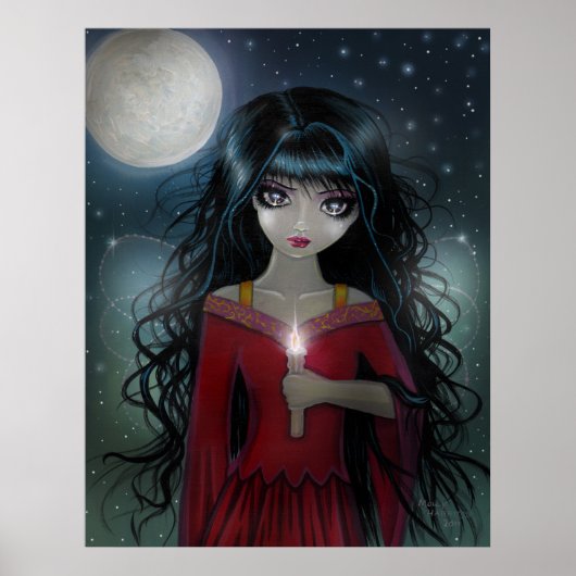 Ein bisschen Candlelight Fairy Poster Print (Vorne)