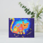 Ein bisschen Cutey! - Happy Blue Cat Postkarte (Stehend Vorderseite)