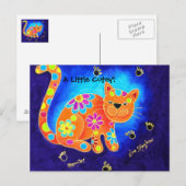 Ein bisschen Cutey! - Happy Blue Cat Postkarte (Vorne/Hinten)