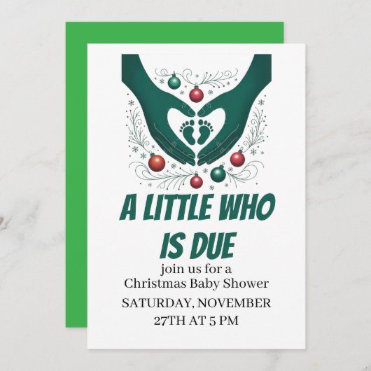 Ein bisschen, der dafür aufkommt einladung (Vorne/Hinten)