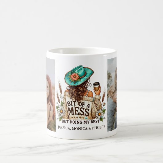 "Ein bisschen Durcheinander, aber mein Bestes tun" Kaffeetasse (Mittel)