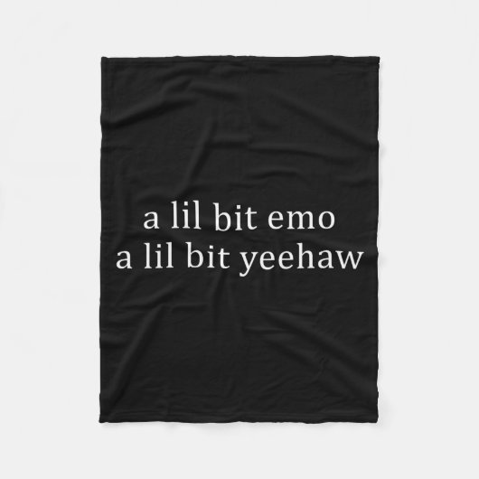 Ein bisschen emo, ein bisschen yeehaw lustiger Spr Fleecedecke (Vorderseite)