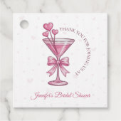 Ein bisschen engagiert Pink Martini Brautparty Geschenkanhänger (Vorderseite)