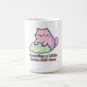 Ein bisschen Extra-Selbstfürsorge kneten Kaffeetasse