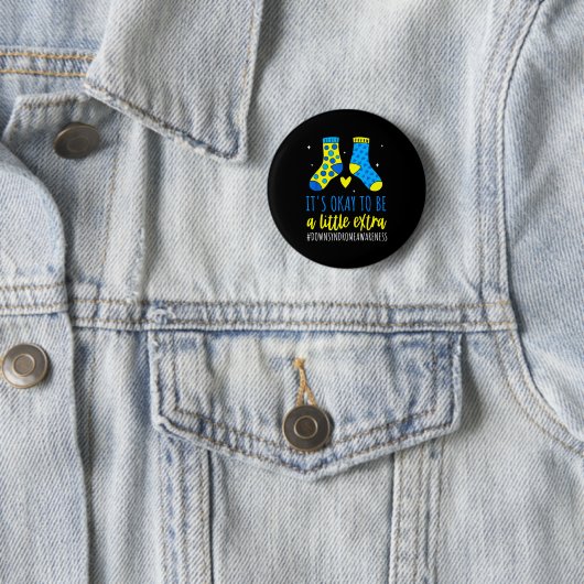 Ein bisschen extra Welt-Down-Syndrom-Bewusstsein z Button (Beispiel)